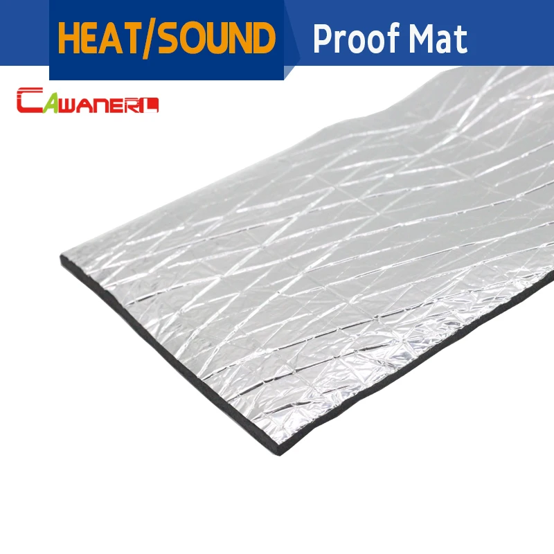 

Cawanerl 1 Piece Aluminum Foil Automotive Body Sound Heat Proofing Insulation Mat Deadening Deadener Waterproof 10CM X 100CM