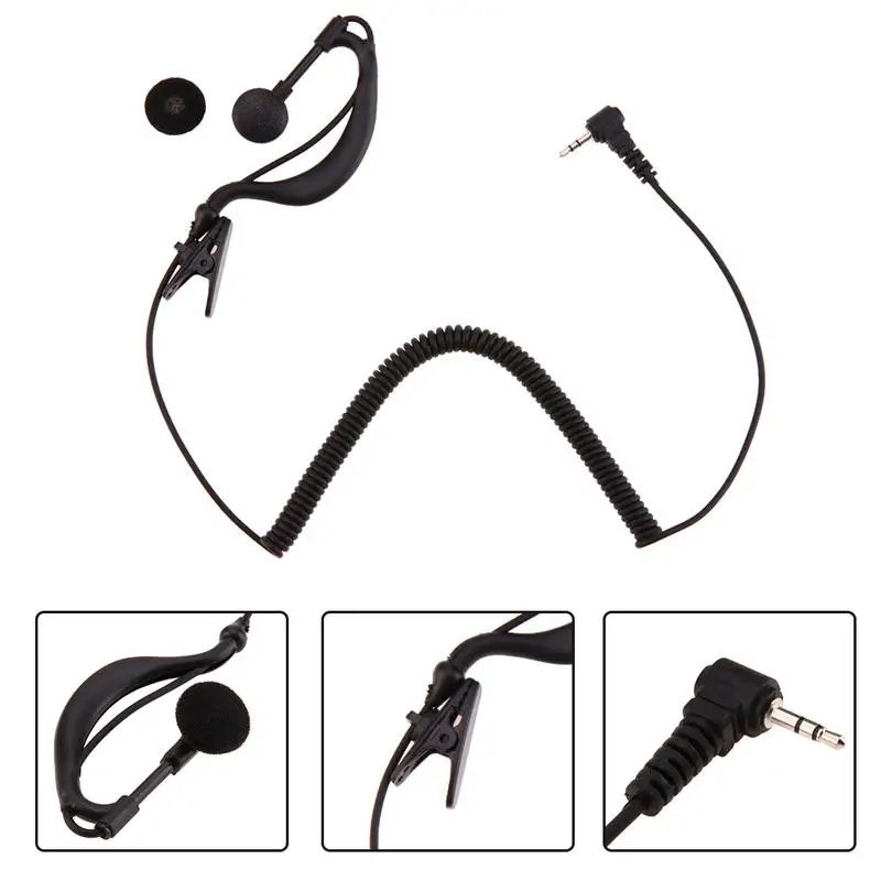 2.5 Mm Single Earpiece Ear-hook Earphone With Spiral Cable Walkie Talkie Headset Polices Military Earphone Electronic Accessorie 2.5 Mm Single Earpiece Ear-hook Earphone With Spiral Cable Walkie Talkie Headset Polices Military Earphone Electronic Accessorie