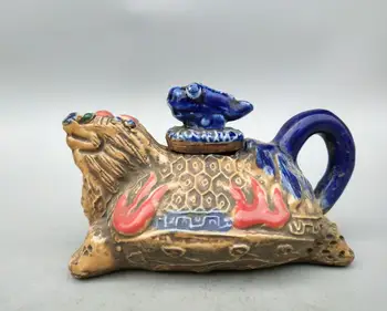 

China exquisite Ceramic Home decoration dragon turtle teapot