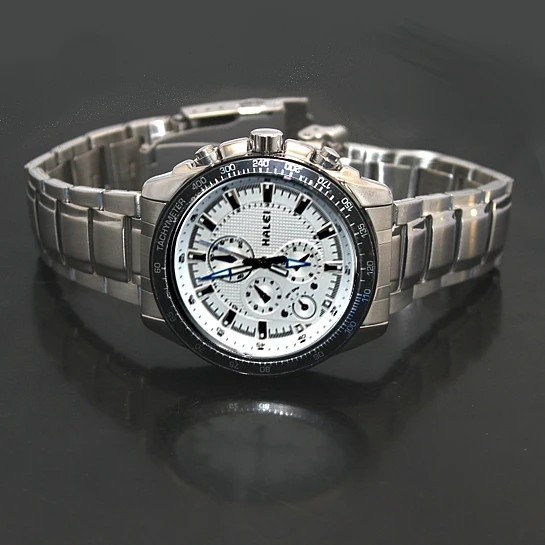 FW841A White Dial Shiny Silver Band Round PNP Shiny Silver Watchcase Mens Watch