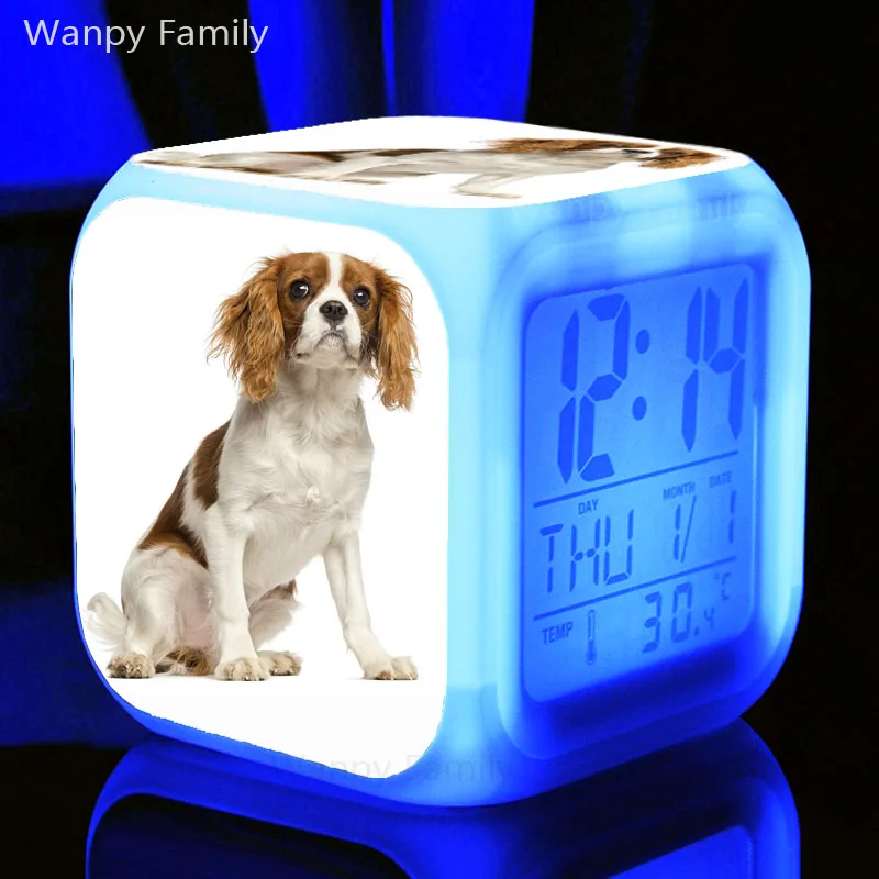 Labrador светодиод для домашних собак Будильник 7 цветов светящийся цифровой будильник для детей фонарь-ночник электронные часы