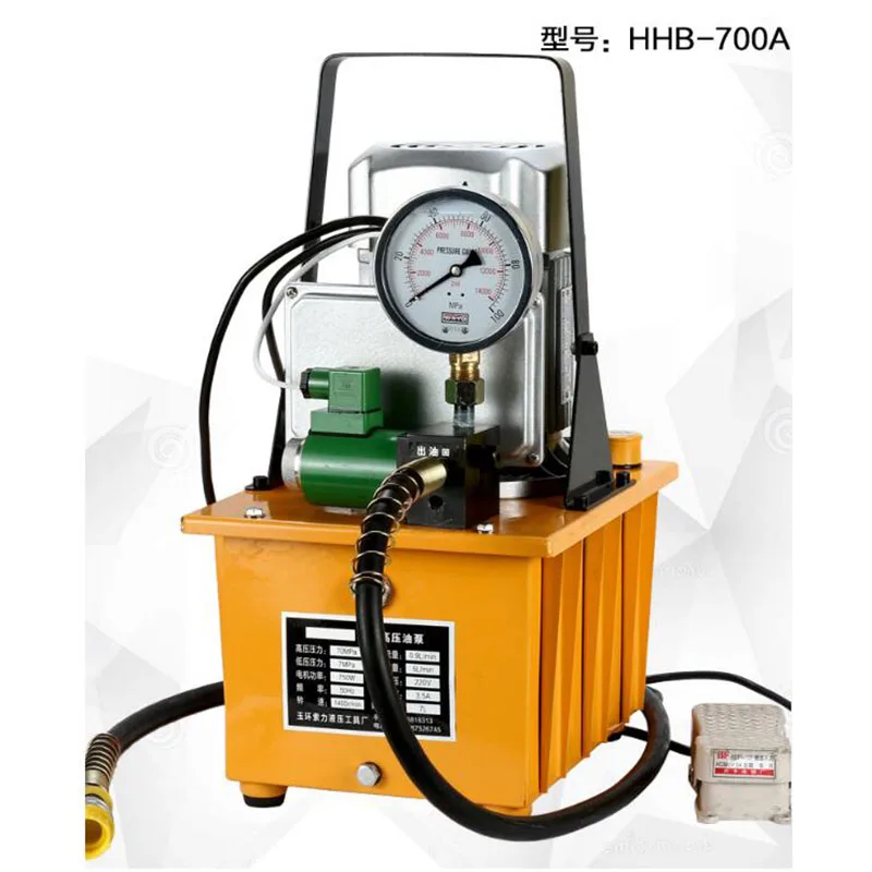 700Bar Hydraulikaggregat Elektro Hydraulikpumpe Gerät HHB-700A mit Pedalventil 