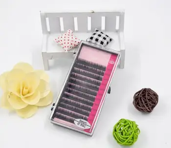 

50 Set C Curl Individual Mink Eyelash Extension Soft Black Fake False Eye Lashes Size 8-14mm Makeup Tools