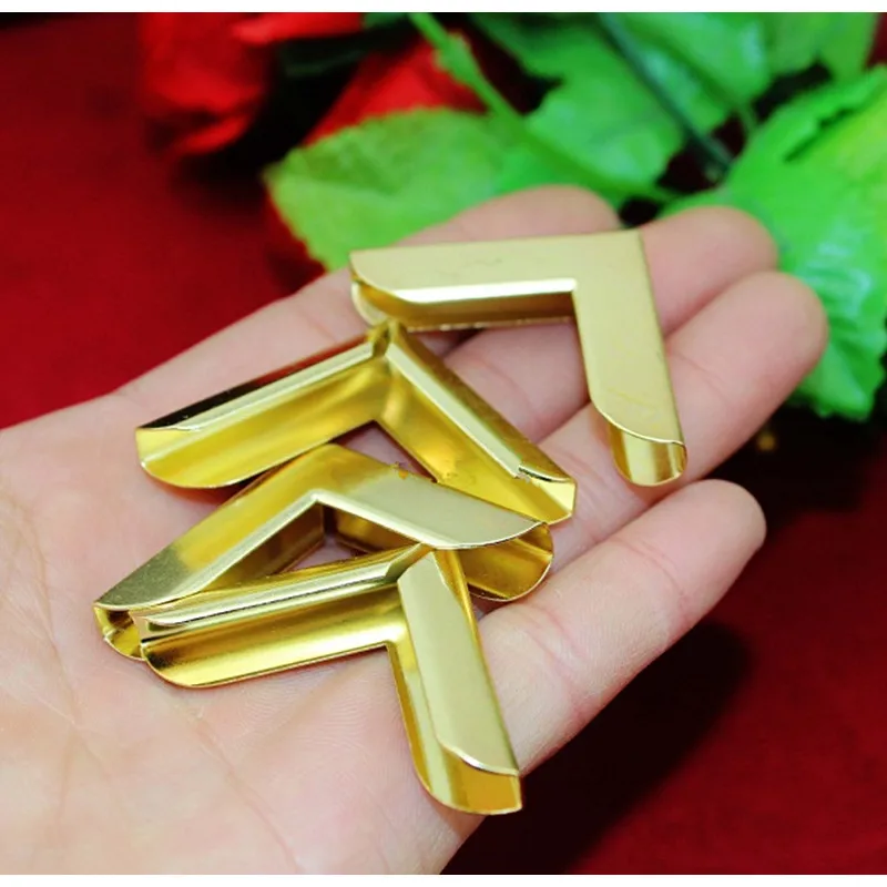 

100Pcs 32mm,Gold Color Book Scrapbooking Albums Menus Corner Protectors Metal Corners For Books,Antique Style