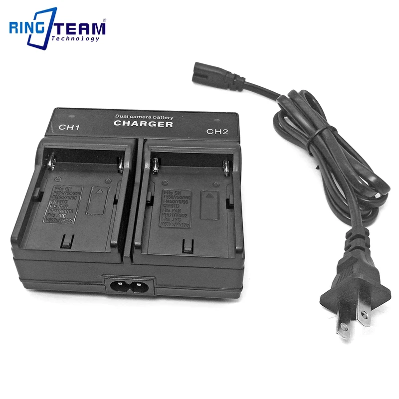 100 240 в быстрое двойное зарядное устройство для SONY Battery NP F970 F980 F750 F770 F550 F570 FM50 FM70 FM90 VW