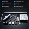 ROVATE Bathroom Thermostatic Shower Set, Constant Temperature Control Bath Faucet Shower System,Brass Chrome 6