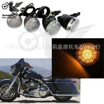 

1 set of 4 PCS cruise amber plastic motorbike front rear turn signals indicator moto LED for harley motorcycle turn signal light