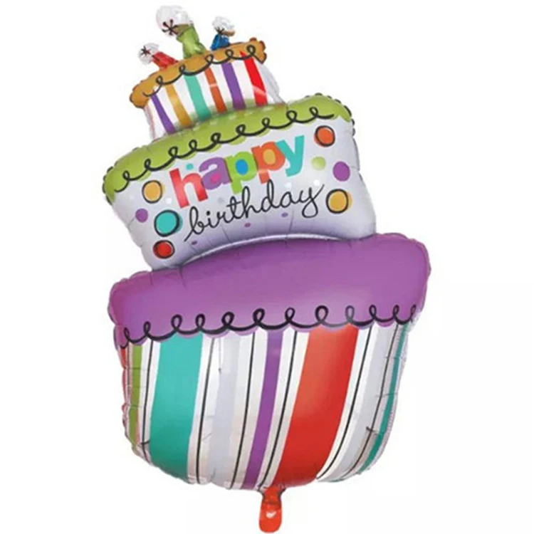Прекрасный Большой размер день рождения в виде торта праздничные шары фольга воздушные шары для дня рождения вечерние украшения Детские воздушные шары надувные воздушные шары