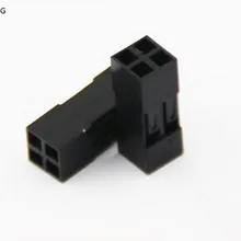 50 шт./лот 4 Pin 2x2 Pin 2,54 мм Двухрядные пластиковые головки Dupont перемычка провода кабель корпус Женский контактный разъем