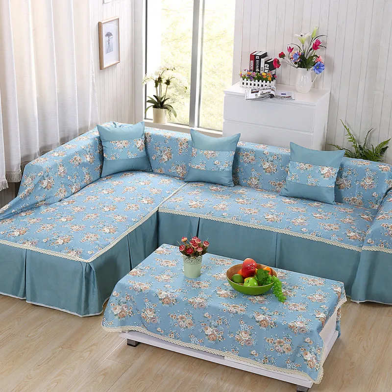 Cobertura de sofá de cobertura de flores completa decoração de casa em  forma de l canto xadrez sofá capa protetora toalhas para sala de estar  capina t61|sofa cover|plaid sofa coverslipcover sofa -