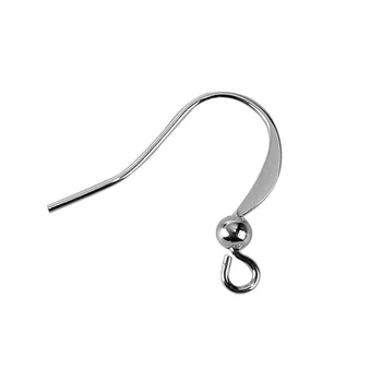 

DoreenBeads Copper silver color Ear Wire Hooks Earring Findings 19mm( 6/8") x 17mm( 5/8"), Post/ Wire Size: (21 gauge), 200 PCs