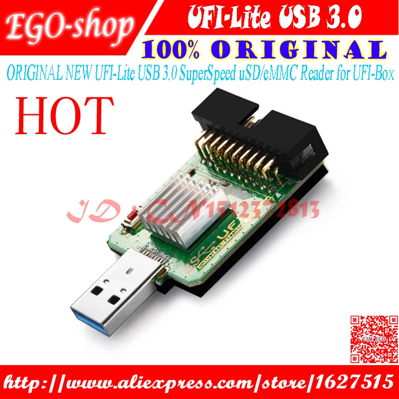 Gsmjustoncct Оригинальный Новый UFI Lite USB3.0 Суперскоростной uSD/eMMC считыватель для