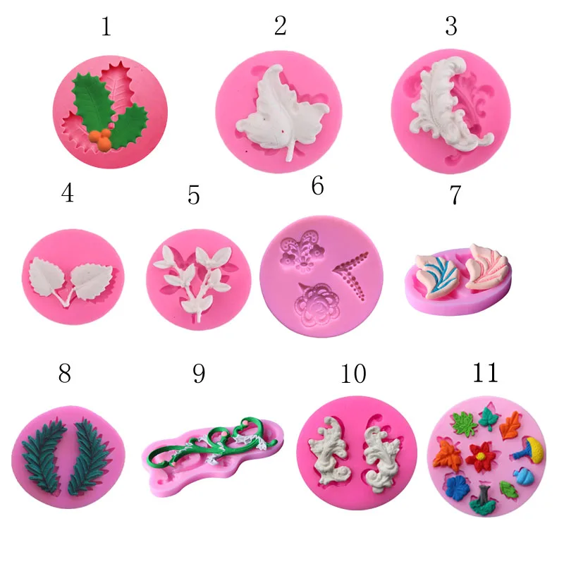

Leaf Mold For Cake Decoration Soap Mold Decorating Fondant 3D Silicon Gum Paste Moldes De Silicona