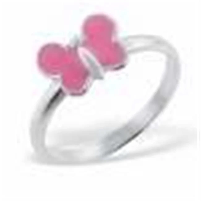Solid Rock Jewelry 84175 Ring-Butterfly With Epoxy Colour With Epoxy-Style 925-Sterling Silver Size 5