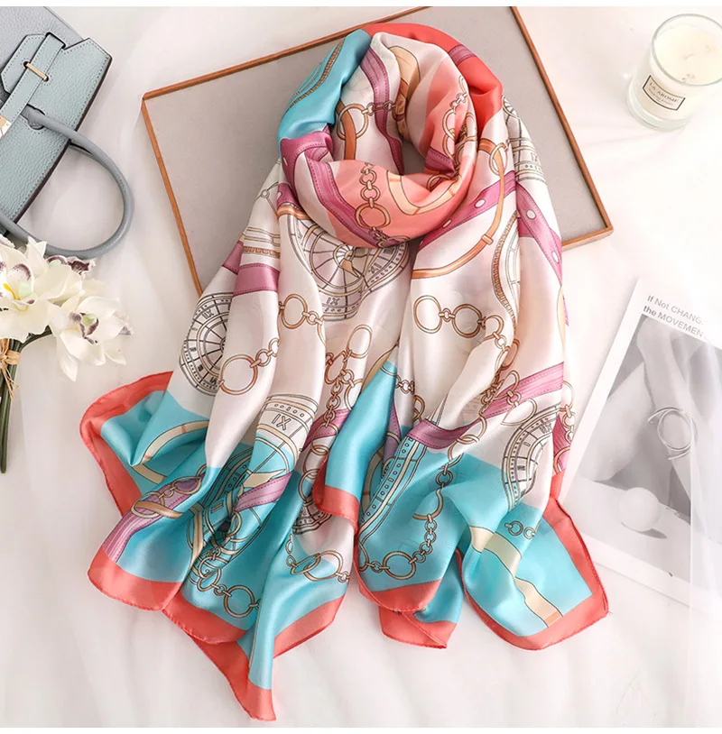 Luxury Brand Silk Scarf For Women 2020 Summer Soft Long Size Hijab Scarves Lady Foulard Cheveux Female Beach Stoles Pashmina Women S Scarves Aliexpress