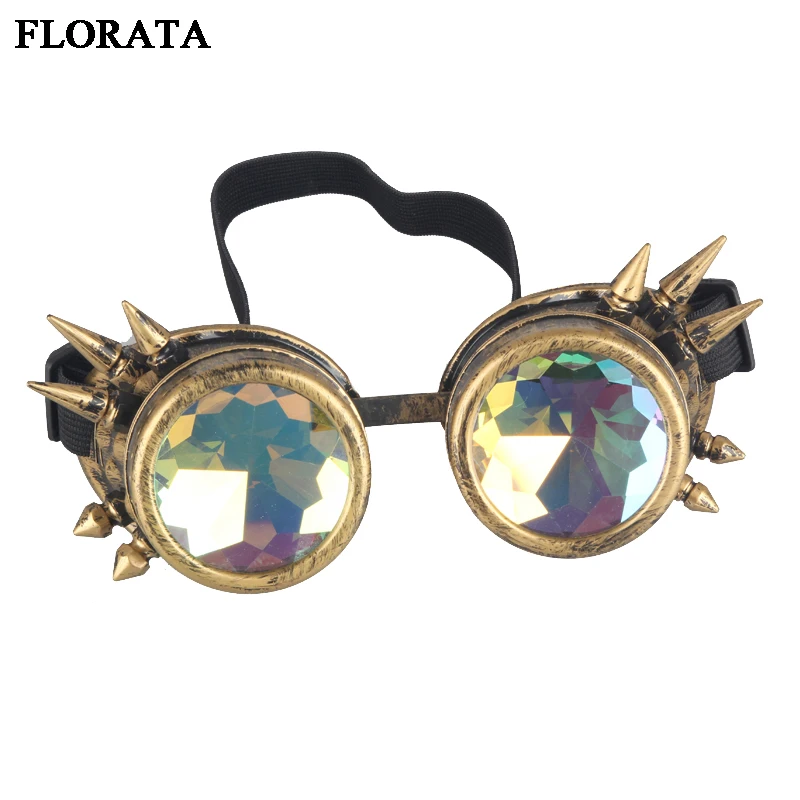 

FLORATA Retro Unisex Goggles Steampunk Glasses Welding Cosplay Sunglasses Vintage Victorian Eyewear 5 Colors