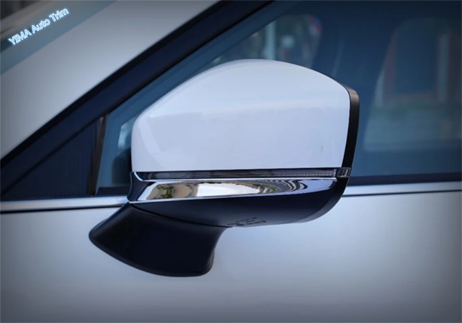 

Lapetus Auto Styling Side Door Rearview Mirrors Under Strip Lid Cover Trim 2 Pcs / Set Fit For Mazda CX-5 CX5 2017 2018 2019 ABS