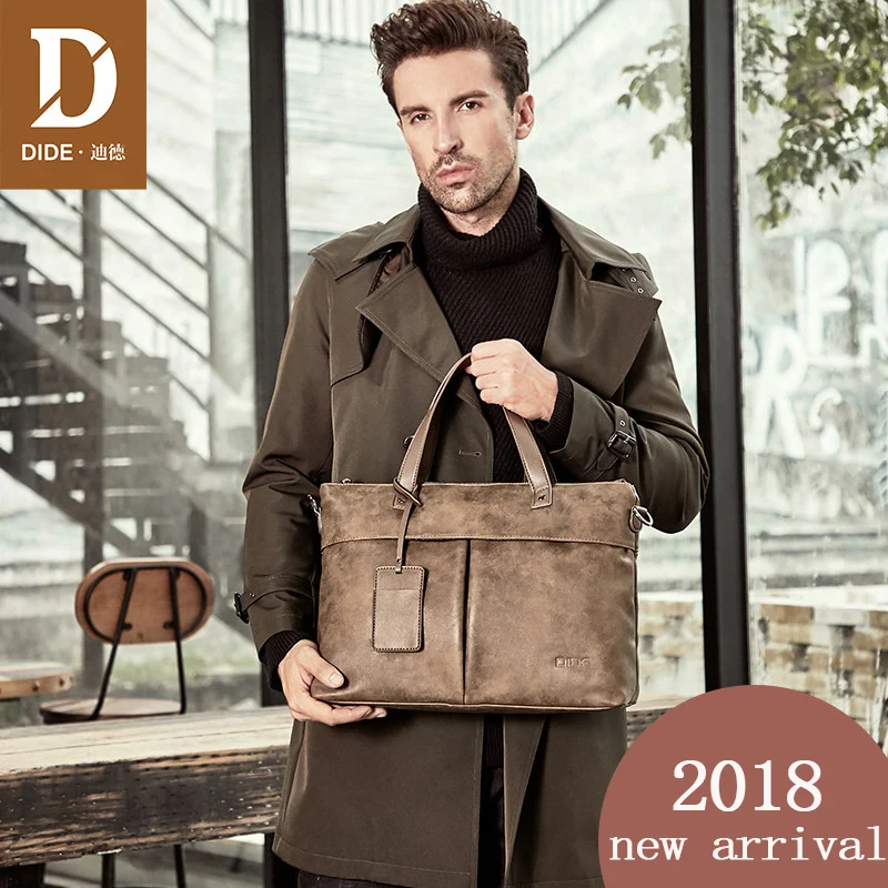 DIDE بو الجلود محمول حقيبة أعمال حقيبة يد الرجال Crossbody حقيبة سفر رجالية حقيبة جلدية حقائب مكتبية للرجال
