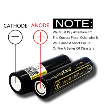 

4 unids 100% original lii-34a liitokala 18650 3400 mah baterias recargables 3.7 v battey li-ion para NCR 18650b/linter