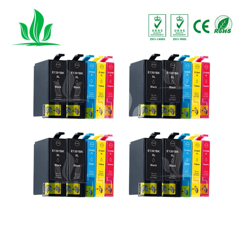 

4sets+4BK T1301 Compatible Ink Cartridges for Epson BX525WD BX625FWD SX525WD SX620FW SX525WD SX620FW SX525WD