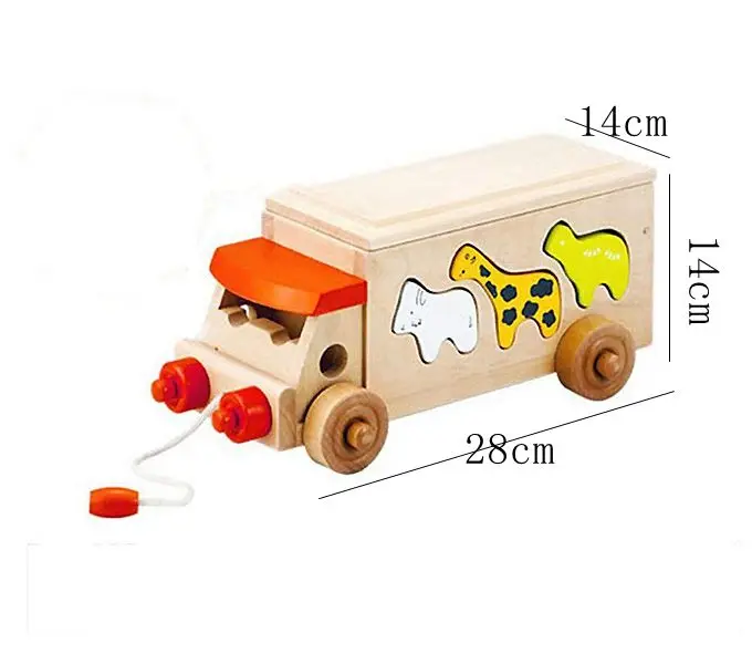 Многофункциональная игрушка-сортировщик с бусинами в форме животных, автобус, деревянный блок, лабиринт, развивающие игрушки для детей
