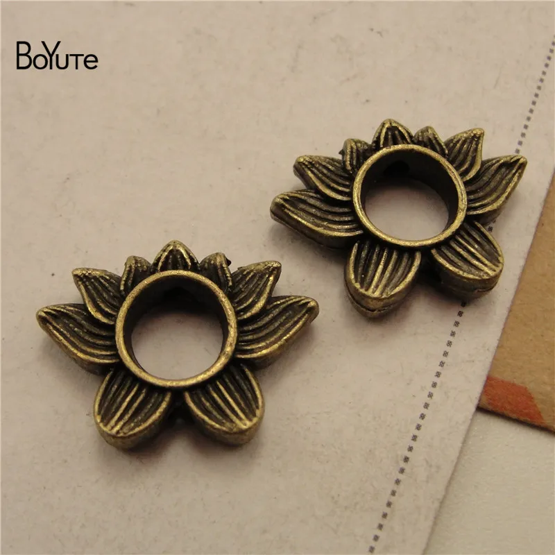 BoYuTe Wholesale Zinc Alloy Antique Bronze Silver Lotus Beads Jewelry Making DIY Hand Made Accessories (6)