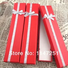 60 шт./Партия красная картонная коробка для ожерелья 20x4x2 см коробка витрина для украшений коробка милое ожерелье s коробки для браслетов для ювелирных изделий