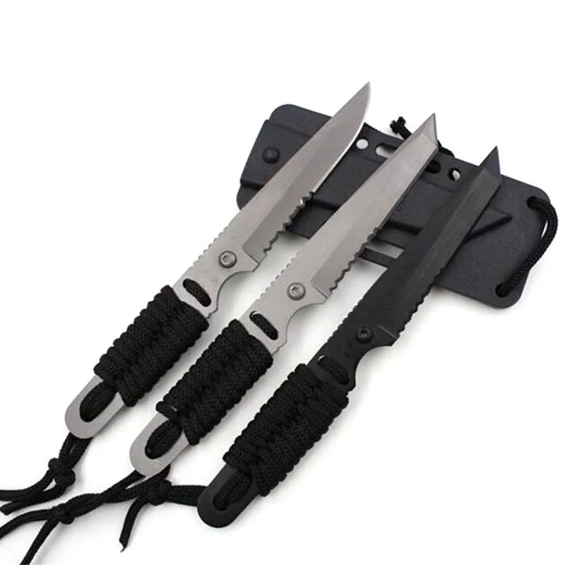 

Combo Edge Blade Ninja Naruto Kunai Tactical Throwing Knife Combat Camping Hunting Flying Knives Tool with Sheath Set