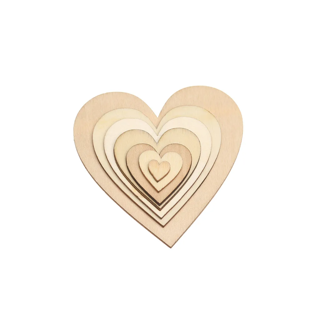 

10mm-80mm Wooden Love Heart Shapes Craft Large & Small Wood Embellishment Home Decor Wedding Supplies WoodCraft Accessories
