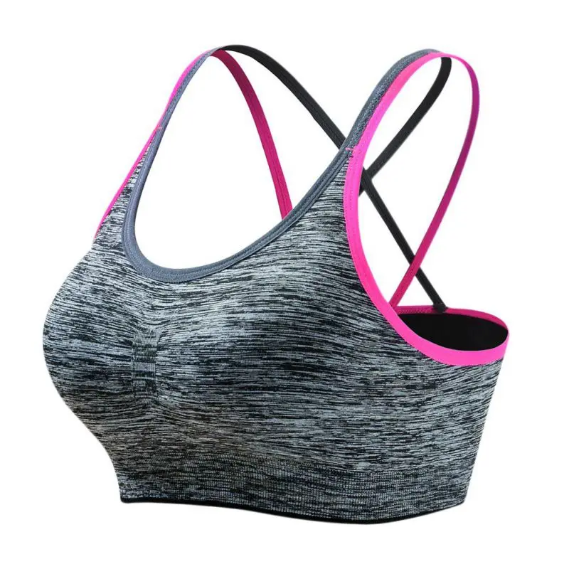 sports bra yoga running fitnessunderwear cross back without wheels bra