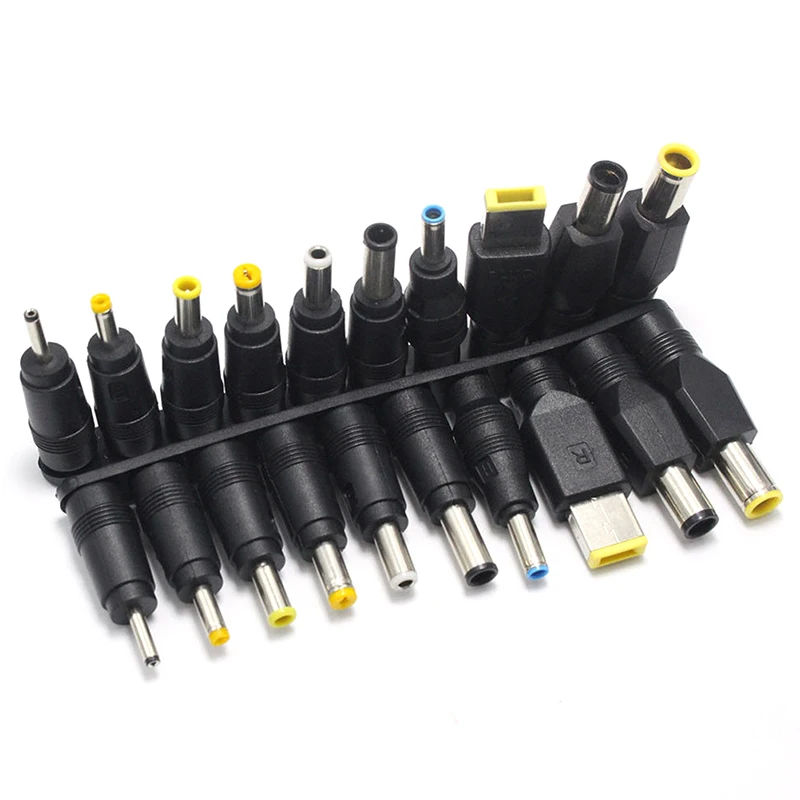 

(10Pcs/set Universal for Notebook Laptop DC Power Charger Supply Adapter Tips Connector Jack to Plug Charging