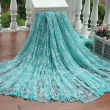 Width128cm синий Curacao винтажная вышитая кружевная ткань, свадебное платье с кружевной отделкой