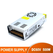 Импульсный источник питания DC60V 8.3A 500W драйвер 110V 220V AC источник питания постоянного тока для светодиодной полосы света дисплей шаговый двигатель CCTV