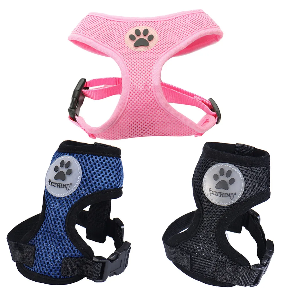 Soft Air Mesh Padded Dog Harness Harness With Soles Printed Lovely Pet