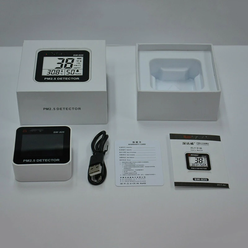 Air Quality PM2.5 Detector air Detector PM 2.5 Monitor with Battery Air Quality Analyzer Air Tester Protection Air Gas Detector (1)