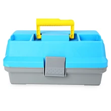 3 Layer Carp Fly Fishing Tackle Handle Box Plastic Multifunctional Fishing Tackle Box ABS Blue for fishing