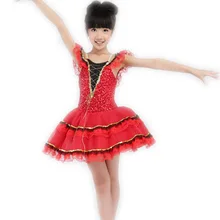 Гимнастический купальник для девочек балетное платье-пачка для детей профессиональные Балетные костюмы