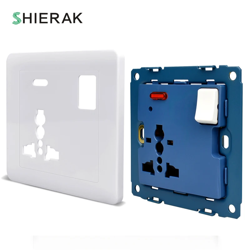 SHIERAK универсальная настенная розетка с светодиодный выключатель света белая