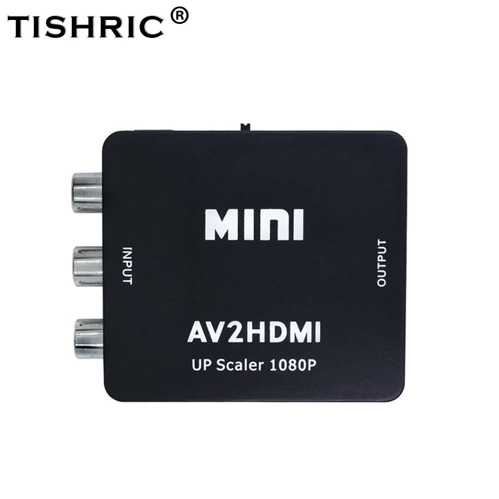 Адаптер для цифрового видеоадаптера TISHRIC Mini AV2HDMI RCA AV CVBS To HDMI композитный адаптер