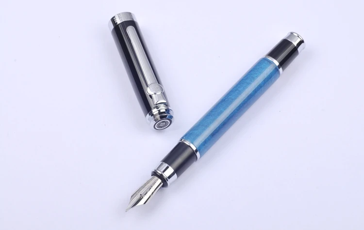 Caneta de Tinta Canetas para Escrever Canetas com Presente Duke Fino Caneta Irídio Clipe Prata Metal Escritório Case Escola Suprimentos Nib 0.5mm 4 metal escritório canetas com presente caso escola suprimentos