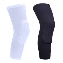 1 шт., спортивные наколенники, дышащие, мужские, спортивные, с Сотами, длинные, наколенники, защита, для спорта, баскетбола, для ног, втулки, наколенники, 2 цвета