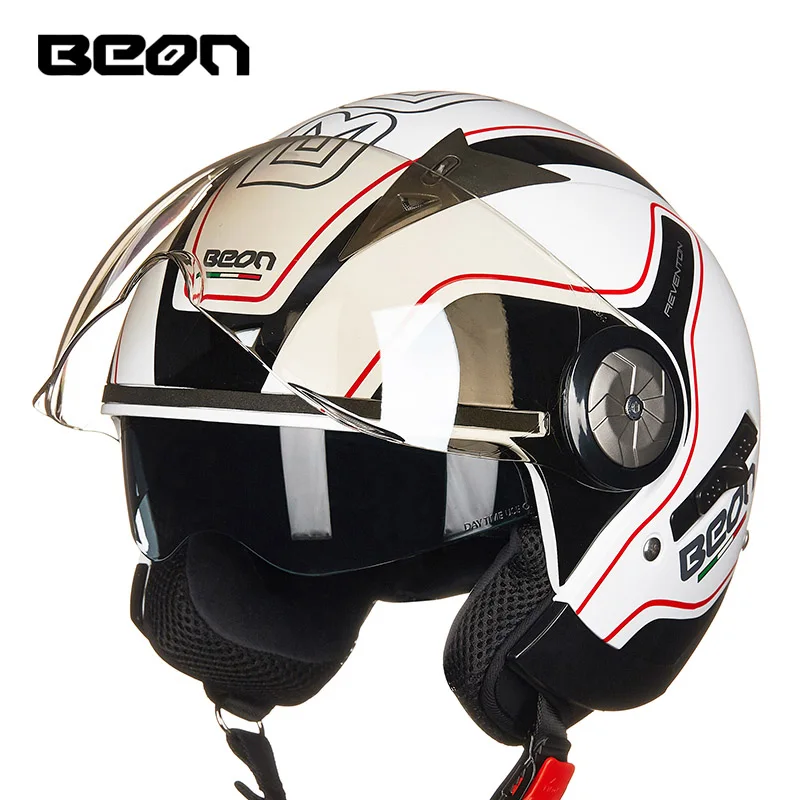BEON B216 мотогонок шлем мотоцикле Мотокросс КАСКО открыть Capacetes Motociclistas двойные линзы Мото шлем - Color: Model 3