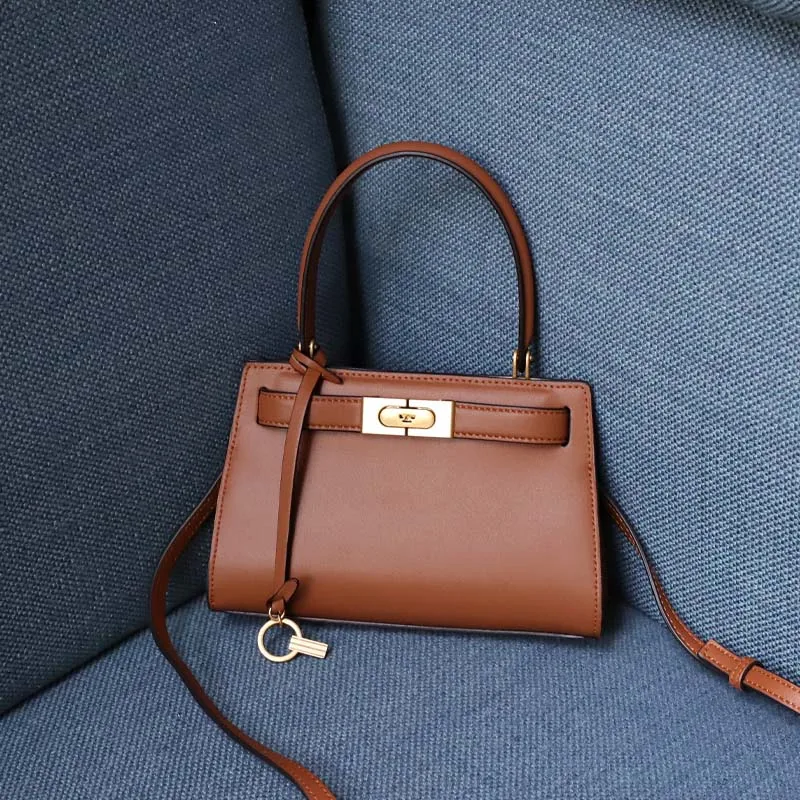 Женская мини-сумка простая модная сумка через плечо из натуральной кожи ретро сумки Новая высококачественная сумка на плечо - Цвет: Кофе