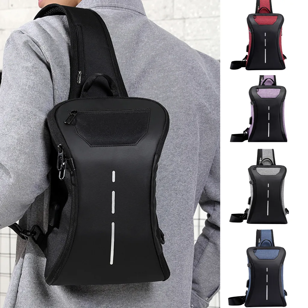 

2019 New Arrival men belt bag Couple's Charging Chest Bag Travel Bag Multi-Function Messenger Bag waist packs#BYY30