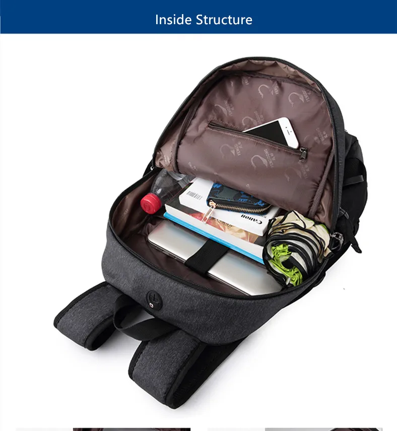 FengDong мужской рюкзак для ноутбука Мужская сумка для ноутбука 15,6 школьные ранцы для мальчиков рюкзак для путешествий usb сумка черный школьный рюкзак
