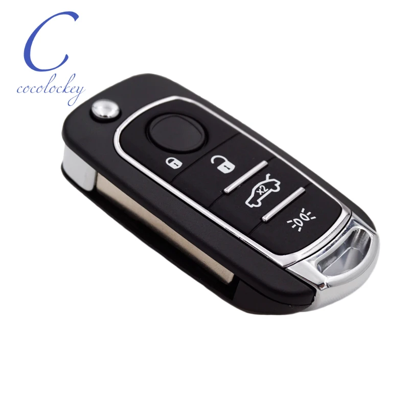 Cocolockey Replacement Car Folding Remote Key Shell Case Fob for Fiat 500X 500L  Flip Key Blank 4 Buttons Different Buttons