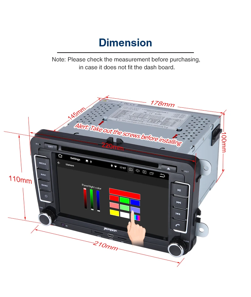Discount Pumpkin Android 9.0 Car Stereo Audio Quad-core 2 Din7