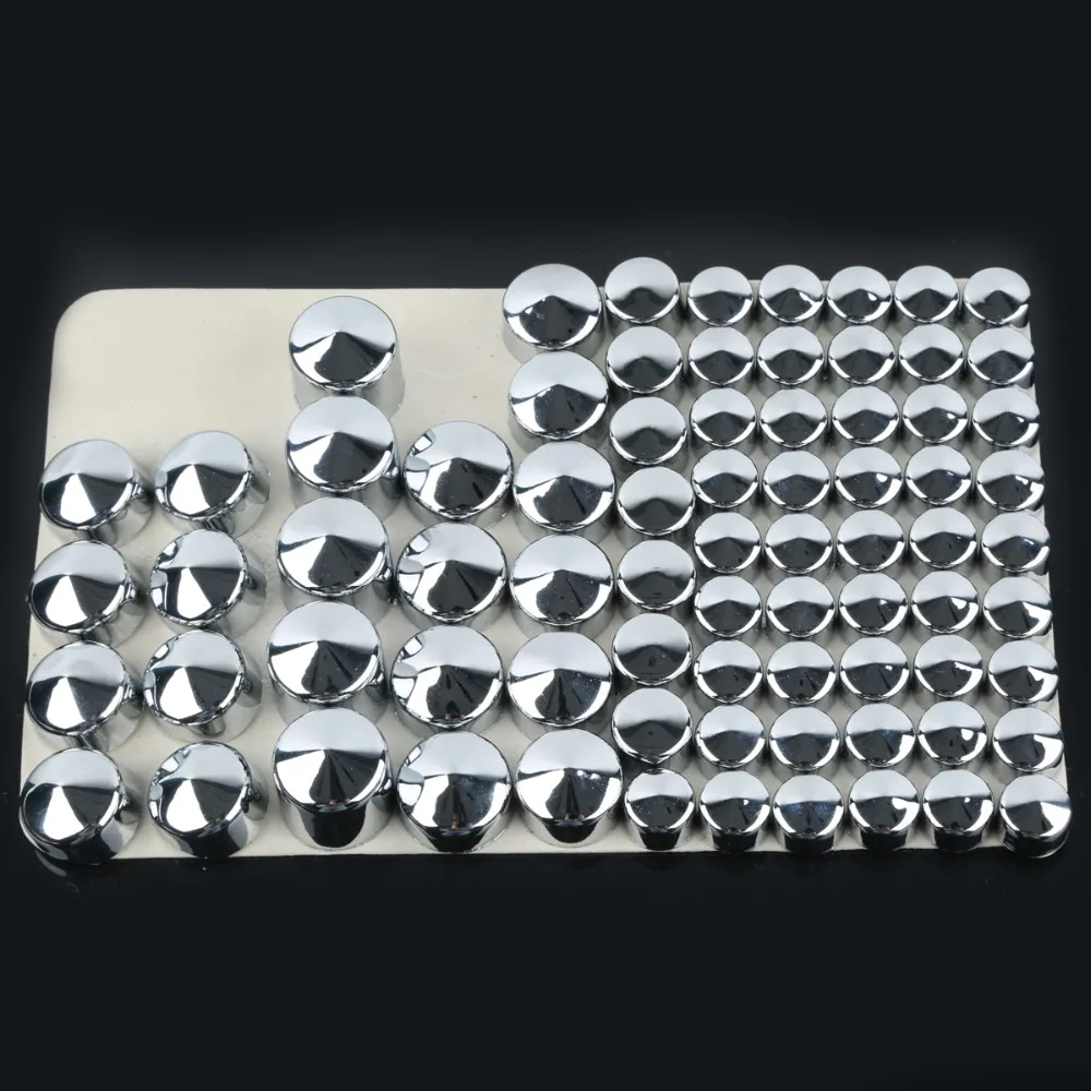 76 шт. хромированные крышки для болтов Harley Davidson Dyna Twin Cam 1991-2013 2005 2006 2007 2008 2009 2010 2011 2012