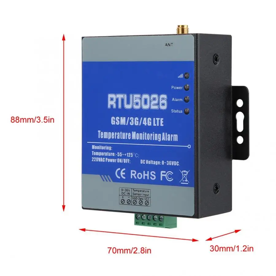 GSM SMS оповещения телеметрическая система температурной сигнализации измерительная Поддержка дистанционного управления 100-240 В