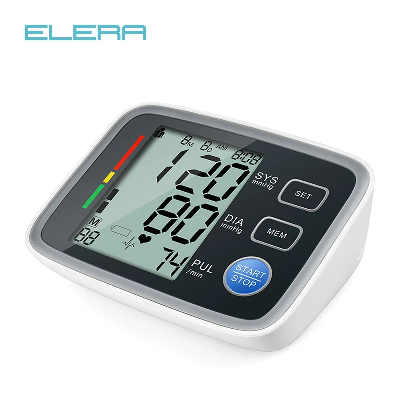 

ELERA Digital Wrist Blood Pressure Monitor Portable LCD Display tonometer measuring bp Heart Beat Meter sphygmomanometer